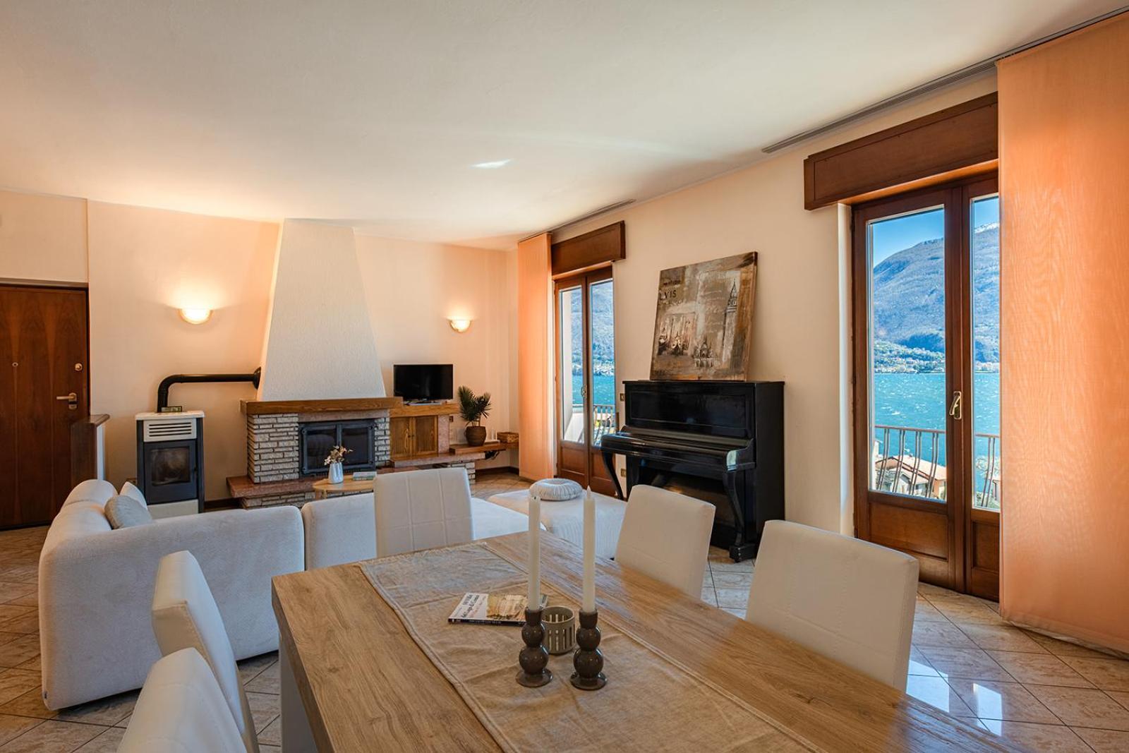 Appartamento Bellavista - Lake Como View - Near The Beach Cremia Exteriör bild