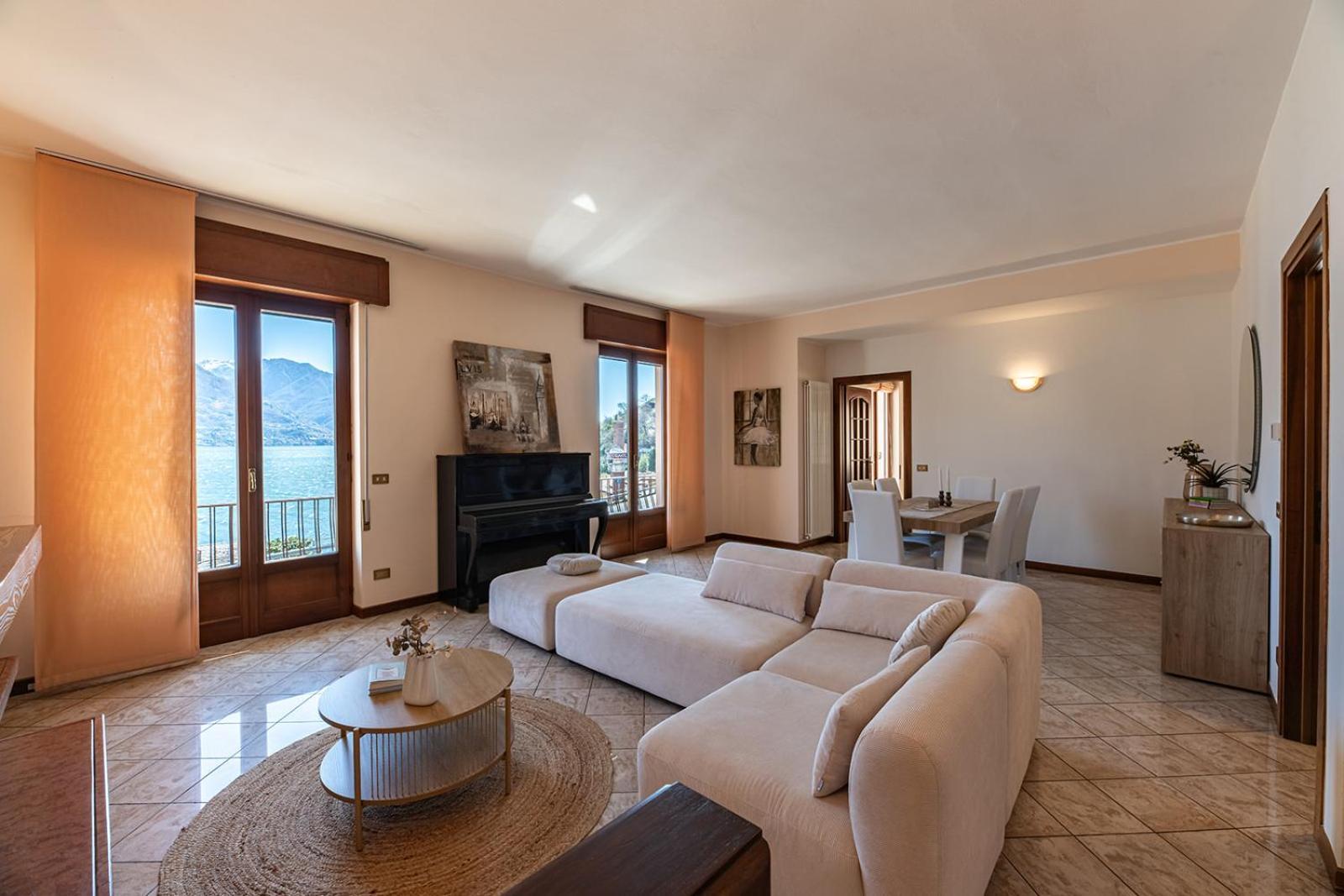 Appartamento Bellavista - Lake Como View - Near The Beach Cremia Exteriör bild